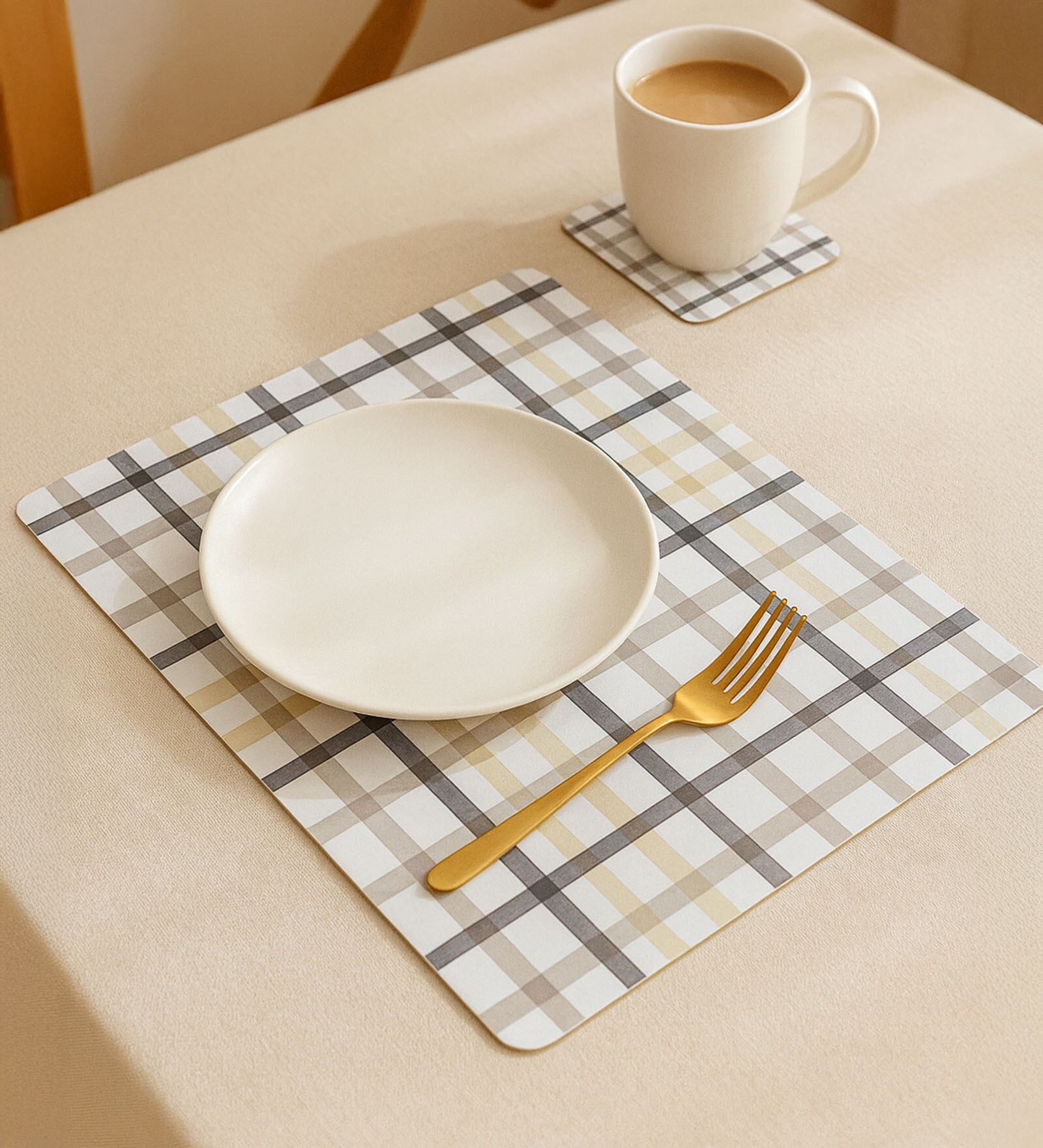 Reversible PVC Placemats & Coasters Set of 6