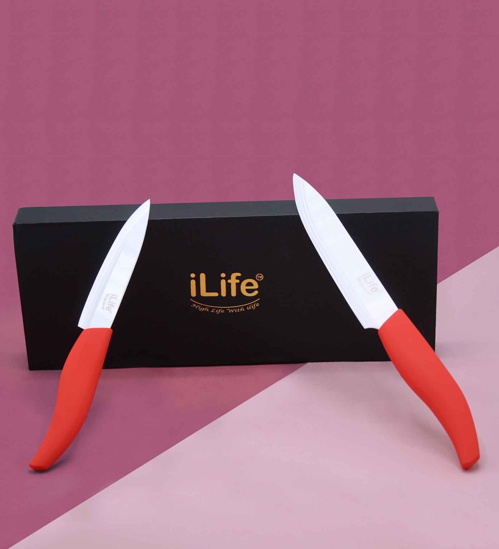 Metallic Red Ceramic (Set of 2) Kitchen Knife