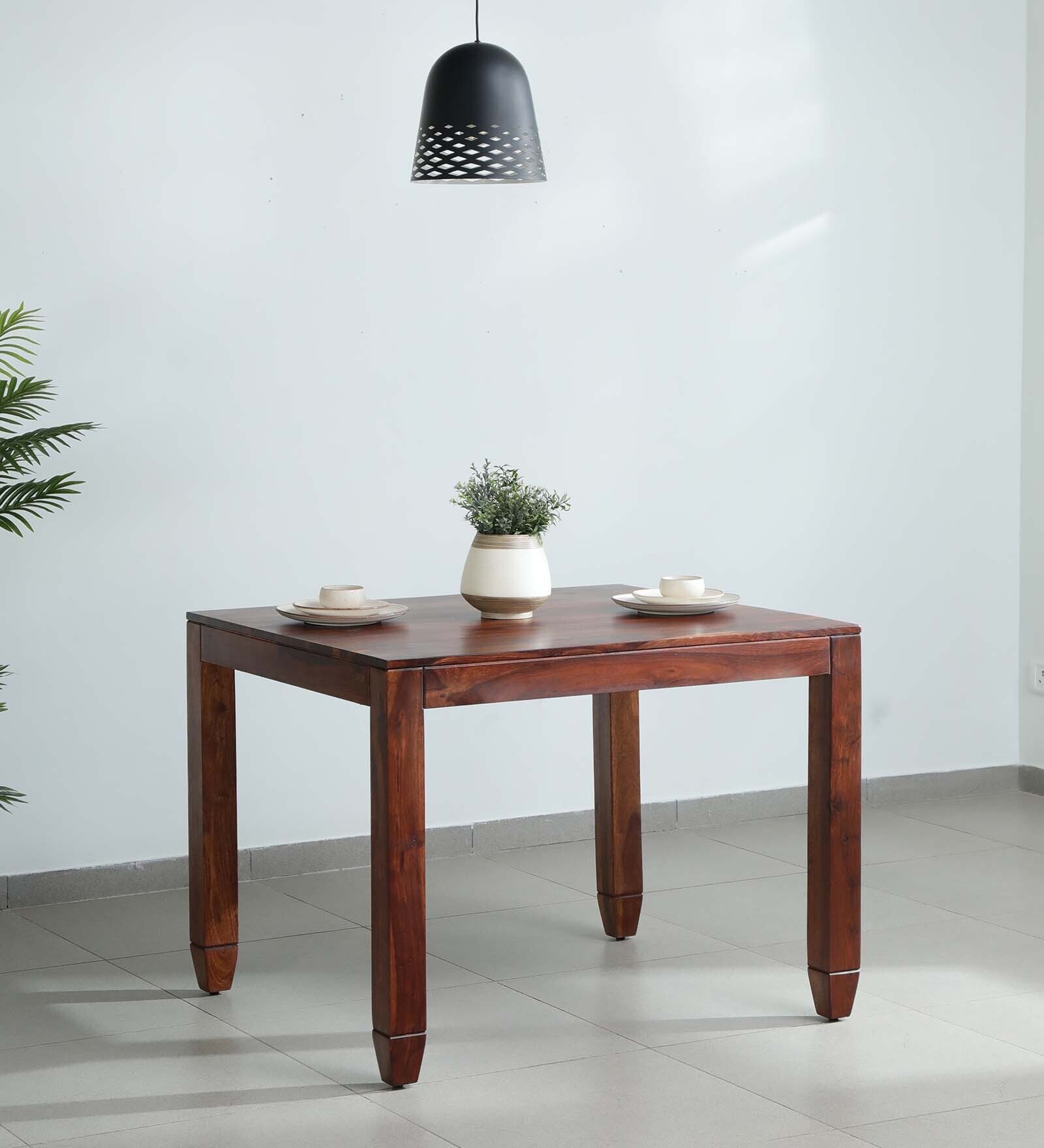 Buy Rezzan Sheesham Wood 4 Seater Dining Table In Honey Oak Finish at ...