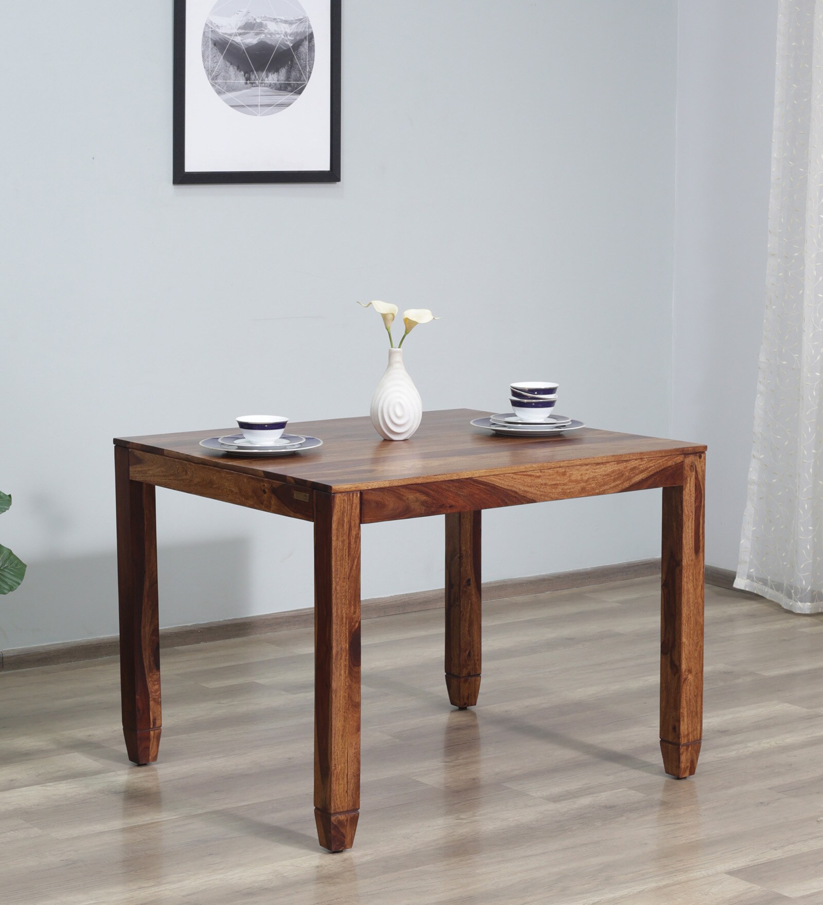 Buy Rezzan Sheesham Wood 4 Seater Dining Table In Scratch Resistant ...