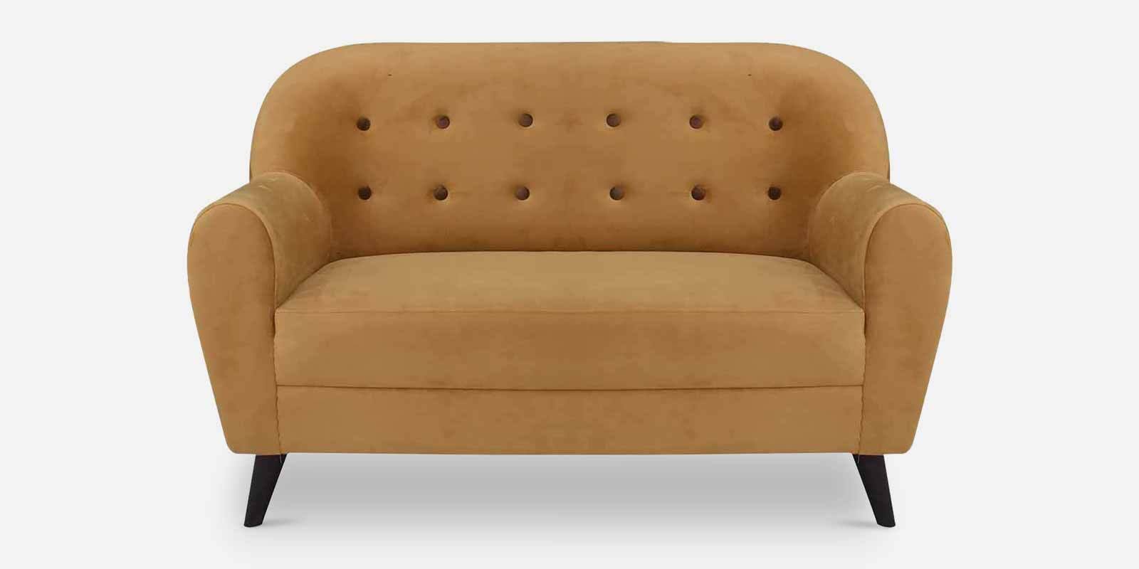 Rebecca Velvet 2 Seater Sofa in Mustard Colour