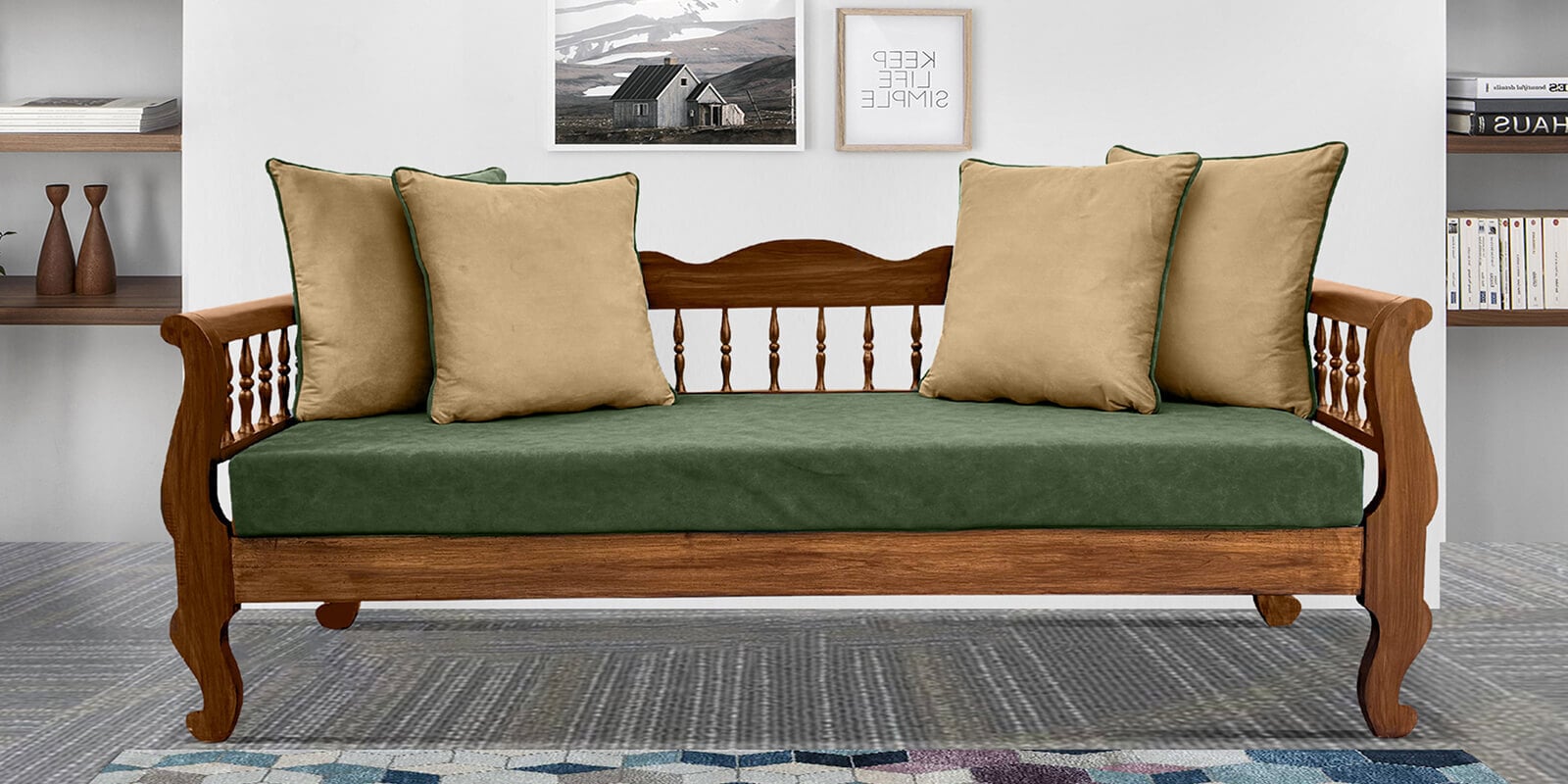 Regency 3 Seater Sofa In Light Walnut