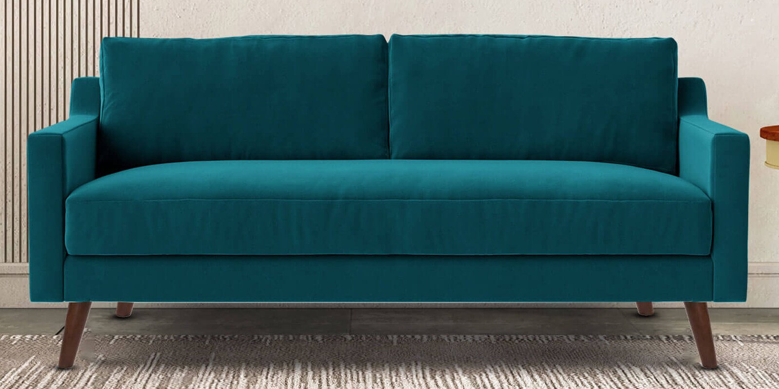 Reiti Velvet 2 Seater Sofa in Teal Blue Colour