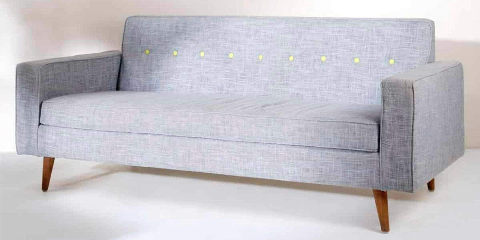 Retro Fabric 3 Seater Sofa in Grey Colour
