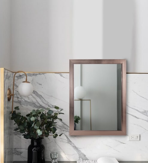 k k glass & aluminium Rectangle (24X30) Brown Wall Mirrors-picture-28