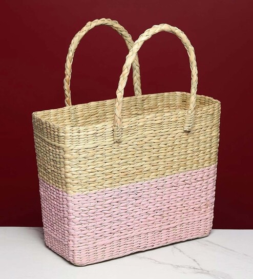 Rectangular Baskets/Decorative Storage Baskets, Perfect Alternatives To Wicker Storage Baskets. (Multi Color 3)(Sea Grass) (Design 03)