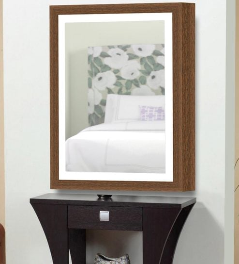 Wall Mirrors - Special Box Framed Rectangular Decorative Wall Mirror - Pepperfry