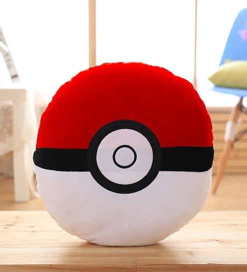 Red and White Velvet 14 x 14 inch Decorative Cuddle Cushion