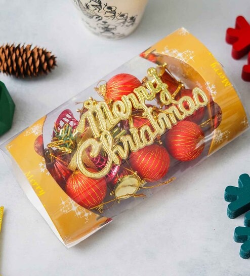 Red Assorted Christmas Hanging Ornaments