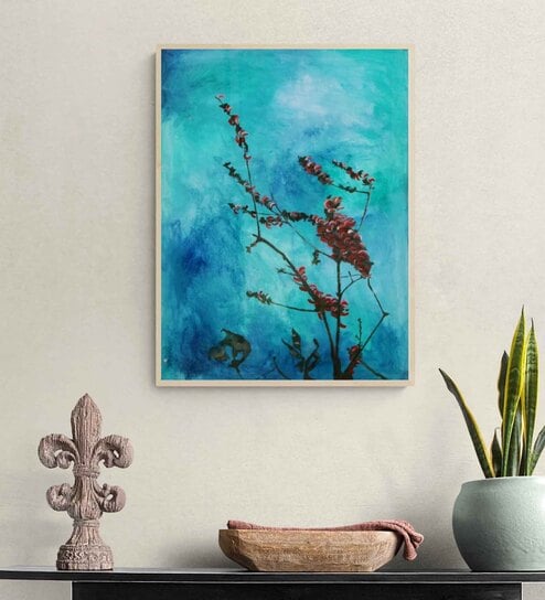 Red Branches Handmade Acrylic Paint On Canvas Unframed