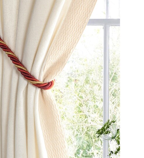 Buy Red Burgundy Gold Mix Polyester Single Tieback By Deco Window