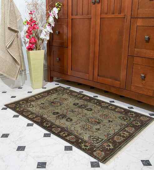 Red Persian Wool 2x3 Feet Handmade  Dhurrie