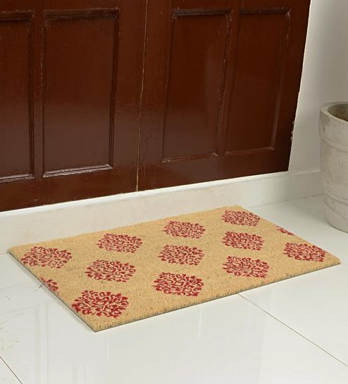 Buy Red Coir Stain Resistant Door Mats 30 X 18 Inches By Saral