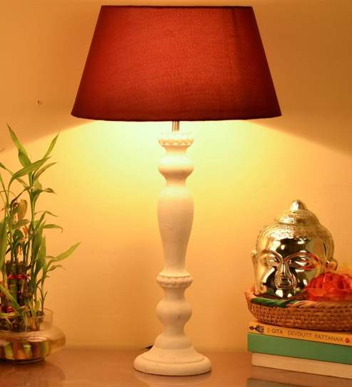 Red Cotton Table Lamp