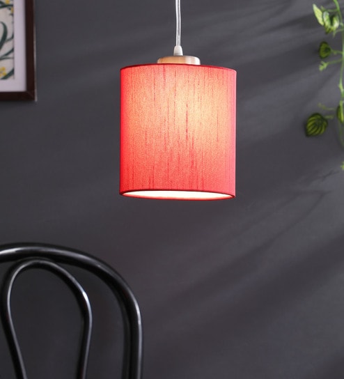 Buy Red Fabric Hanging Light By Learc Designer Lighting Online