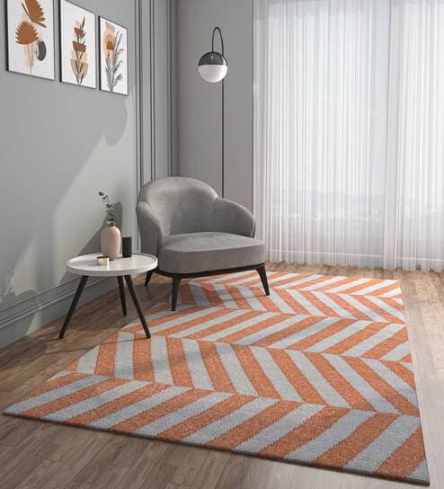 Red Geometric Wool 4 X 6 ft Flat Weave Dhurrie by Jaipur Rugs