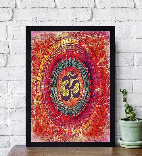 Invention Multicolour Wood & MDF Framed Spiritual Art Print