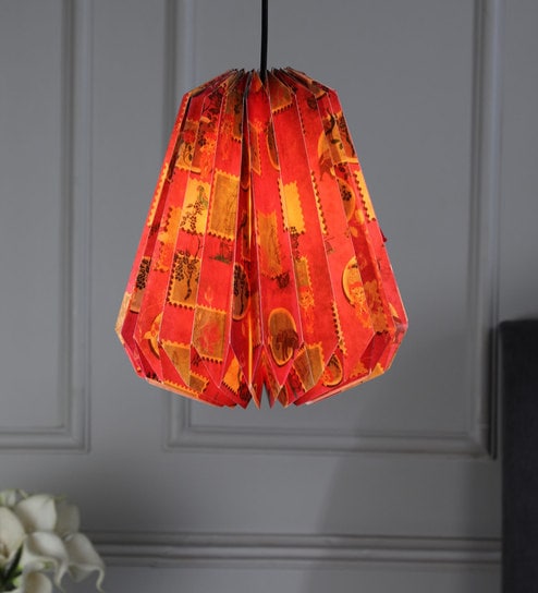 Red Paper Hanging Light By India Circus By Krsnaa Mehta