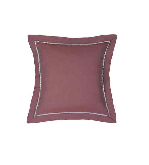 Red Solid 300 TC Cotton 2 Pillow Case Euro Set