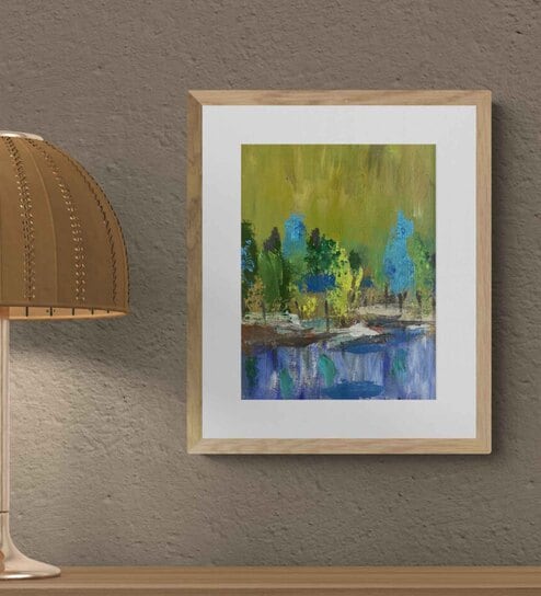 Reflection Handmade Acrylic Paint On Canvas Unframed