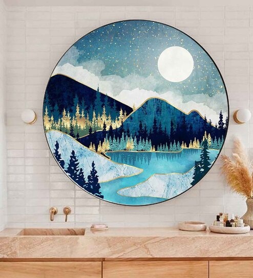 Reflection Rendezvous Canvas Art Prints In Blue By The Artment