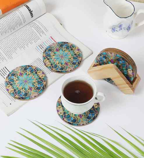 Regal Mandala Coaster with Stand (Set of 6)