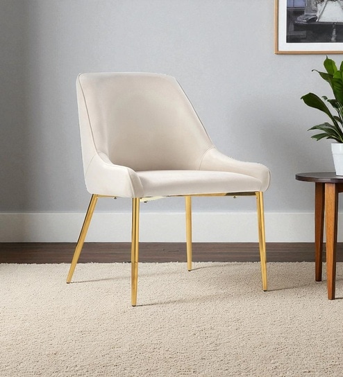 Regal Verdanza Velvet Accent Chair with Luxe Gold Metal Legs and Sculpted Mid-Back for Living Room in Green Colour