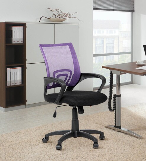 Regus Ergonomic Chair In Purple Colour By Hometown