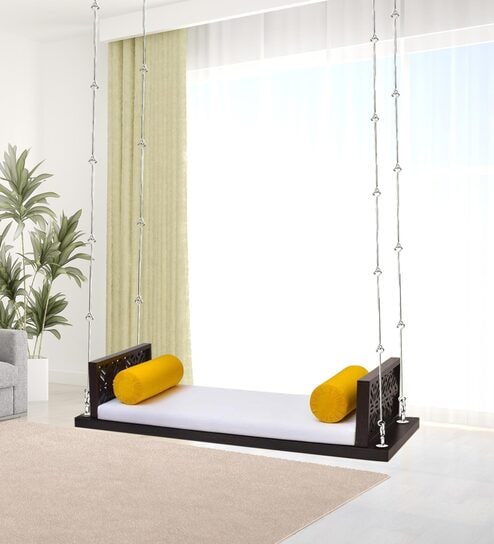 Rehan Solid Wood Swing With Antique Handrest
