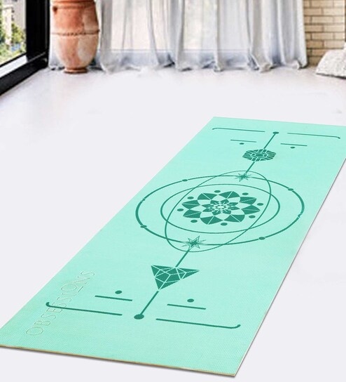 Green PVC Anti Skid 2 ft x 5 ft Yoga Mat