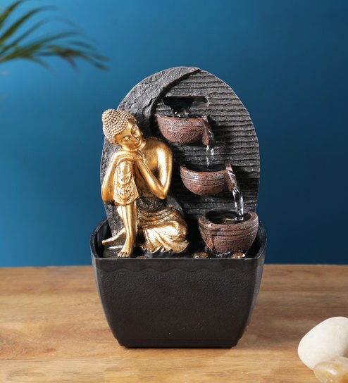 Buy Brown Relaxing Lord Buddha Indoor Water Fountain By The