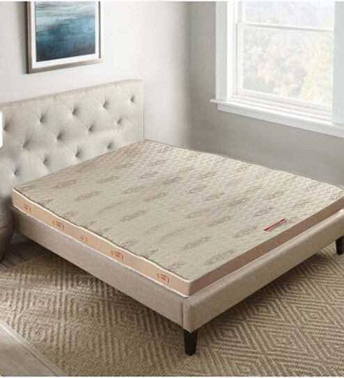 Relish King Bed 72x72x6 Pocketed Spring Mattress Free Pillow By Kurlon