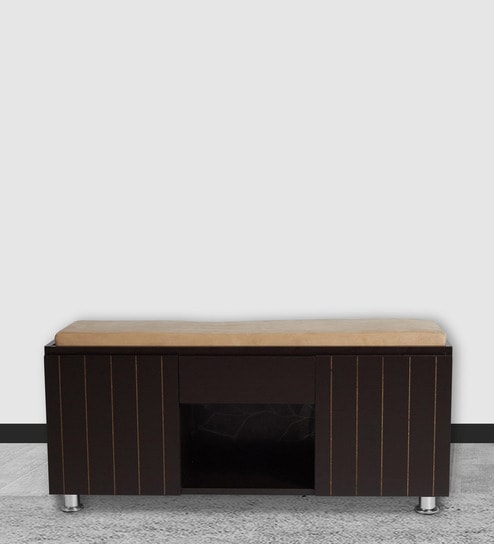 Relish Shoe Rack With Seating In Wenge Finish