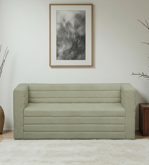 Remona Boucle Fabric 3 Seater Sofa in Lunar Grey Colour