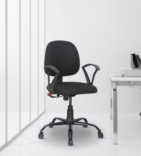 Remus Fabric Ergonomic Chair in Black Colour