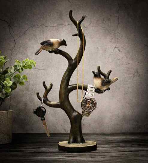 Bird Tree Resin Key Holder