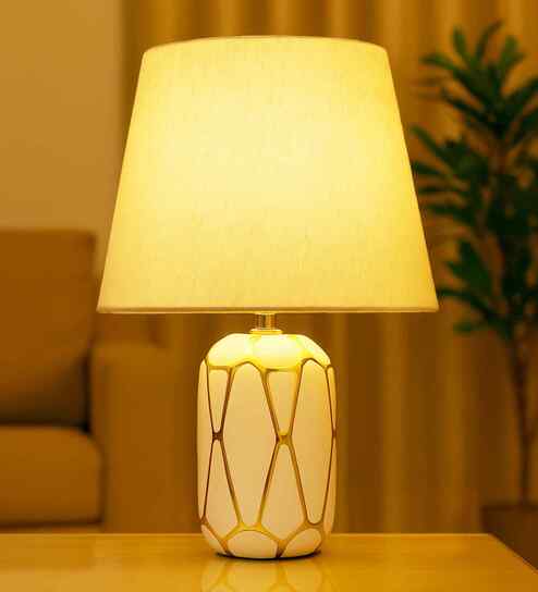 Retro Ceramic Base Bedside Table Lamp