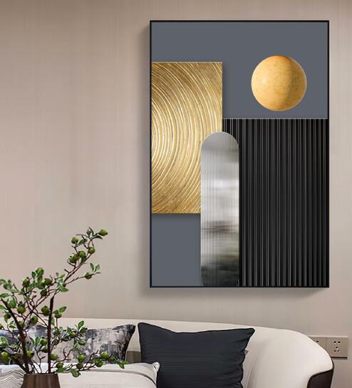 Retro Ring Radial Multicolour Synthetic Wood Wall Art