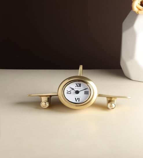 Gold Retro Wing Table Table Clock