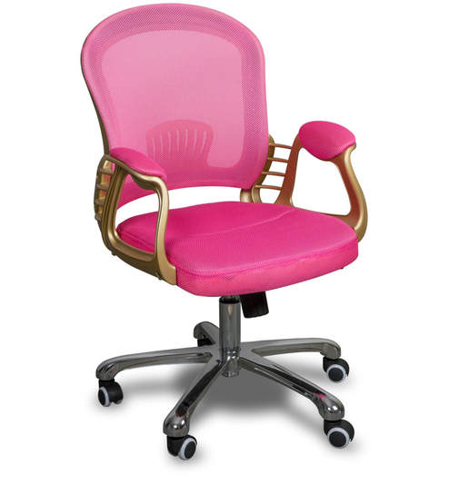 Revolving Chair In Pink Colour By Alex Daisy