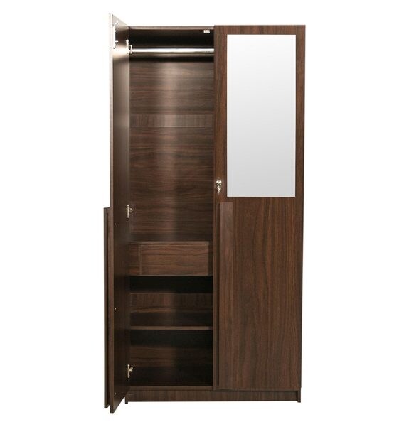 Buy Regal 2 Door Wardrobe in Walnut Suede Finish by Trevi Furniture