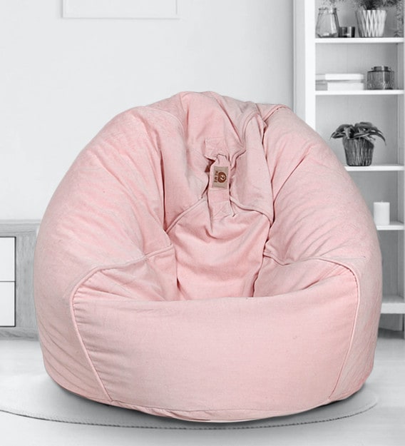 light pink bean bag
