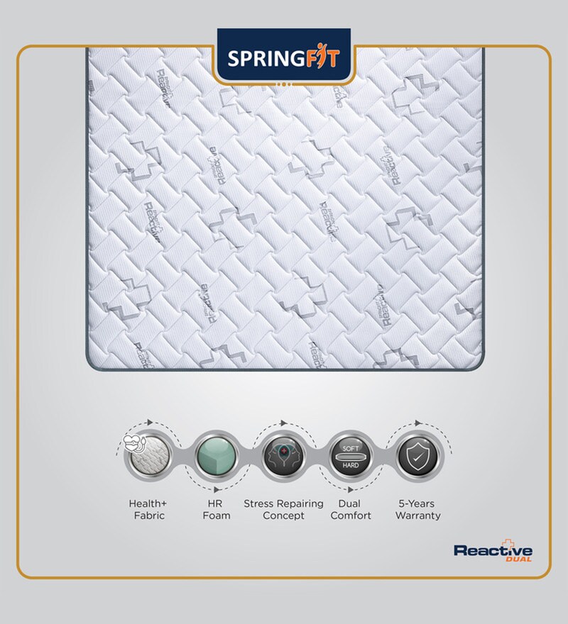 Buy Reactiv Dual 6 Inch HR Foam Reversible King Size Mattress By