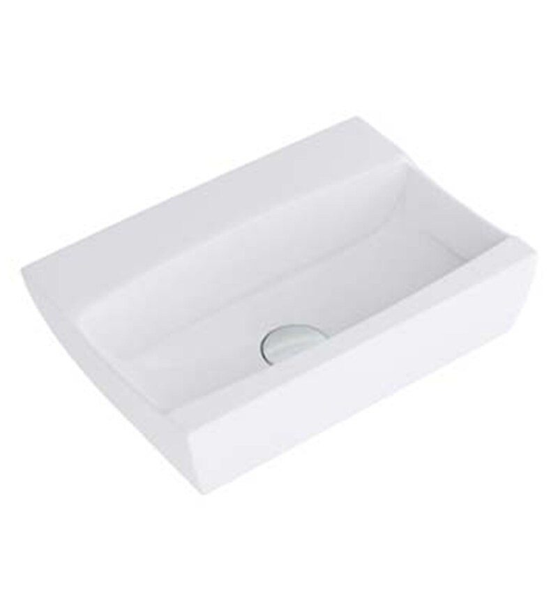 Buy Rectangular Shape Ceramic White Counter Top Wash Basin (L: 8.9, W ...