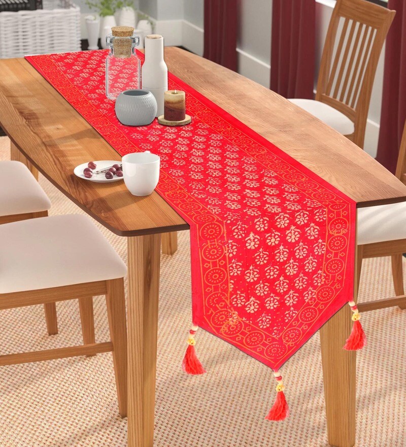 cotton dining table runner