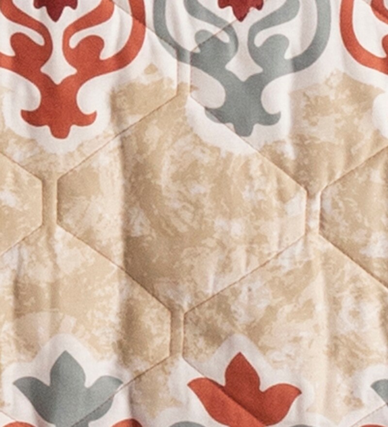 Buy Red Cotton Traditional 300 GSM Double Bed Quilt by Maspar Online