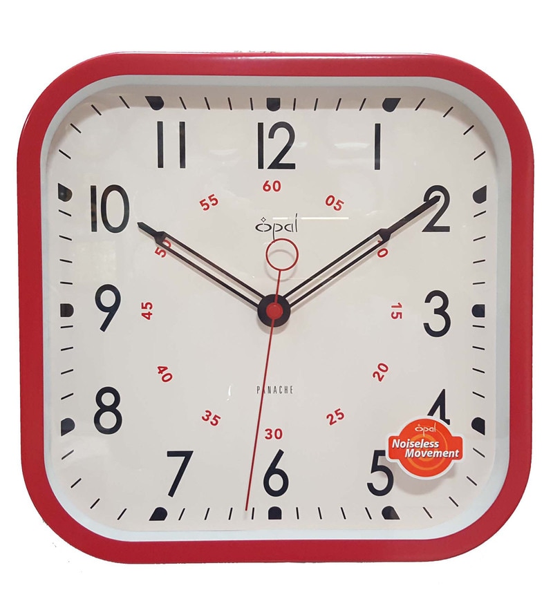 Buy Red Metal Wall Clock by Opal Online Modern Wall Clocks Wall