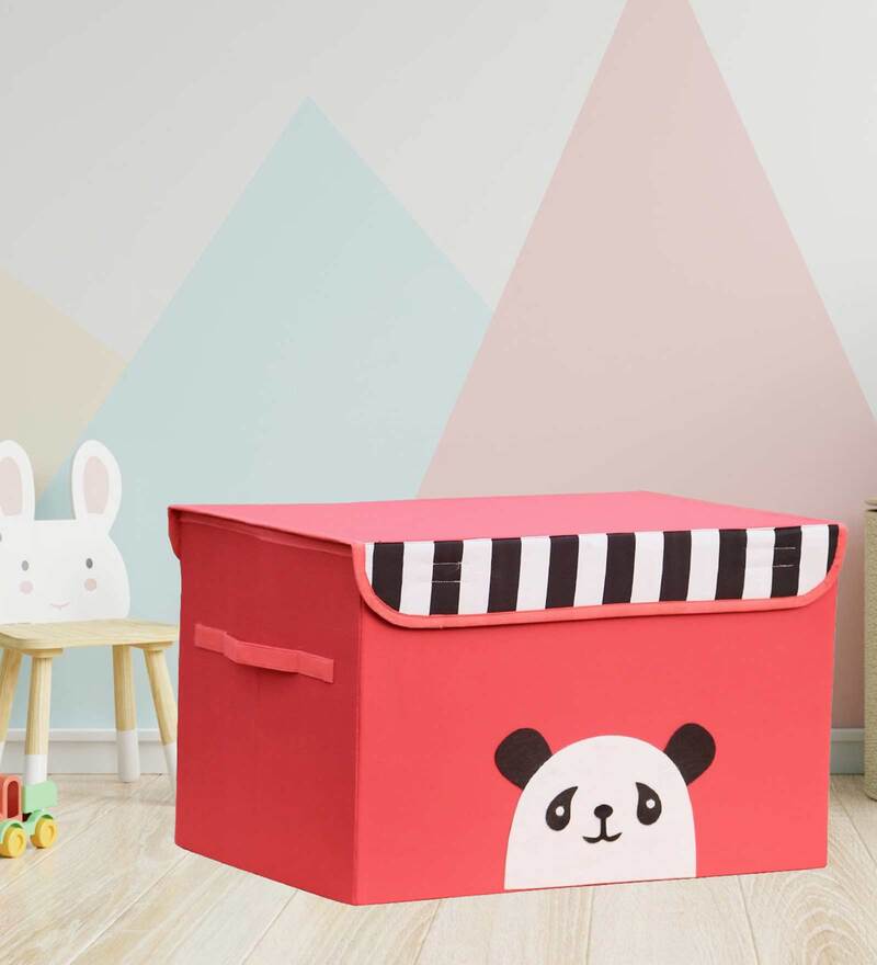 Buy Tomato Fabric Kids Large Storage Box in Red Colour Online Kids