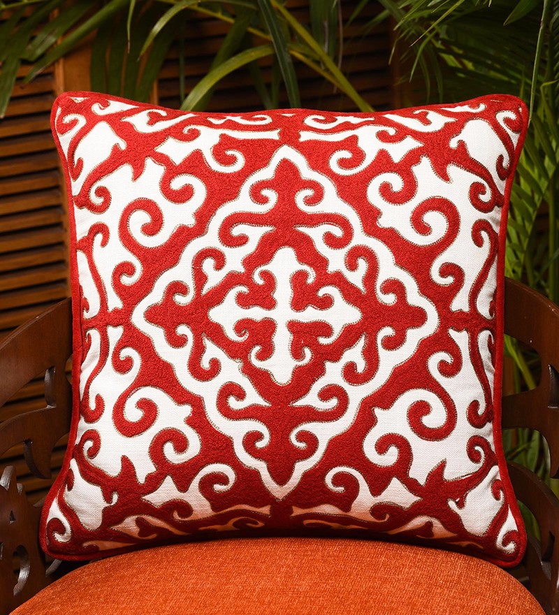 large red cushion