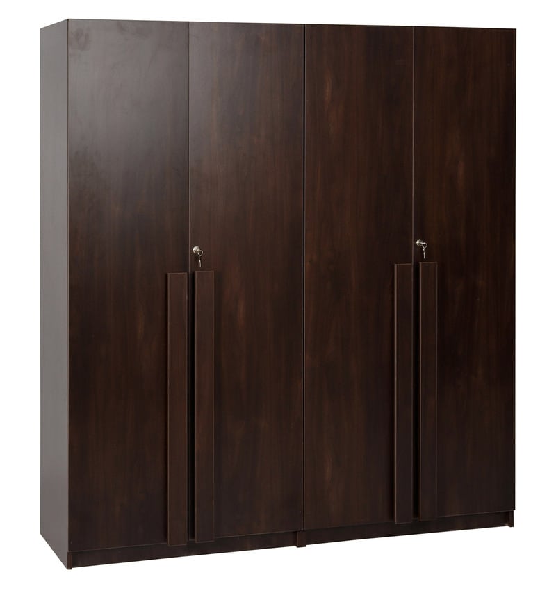 Buy Regal 4 Door Wardrobe with Drawer in Walnut Suede Finish by Trevi ...